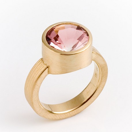 Ring, 750- Gold, rosa Turmalin