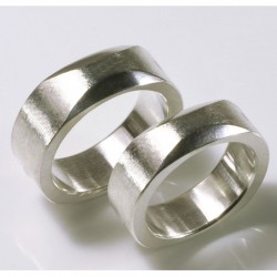  Wedding rings, 925 silver, quadrature