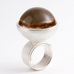  Wrap ring, 925 silver, rock crystal