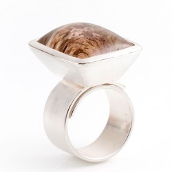 Wickelring, 925- Silber, Bergkristall