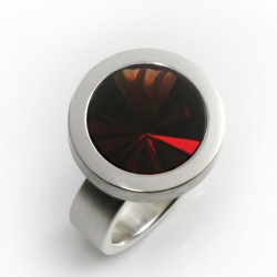 Ring, 925- Silber, Granat