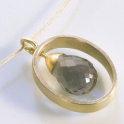 Anhänger, 750- Gold, Turmalin
