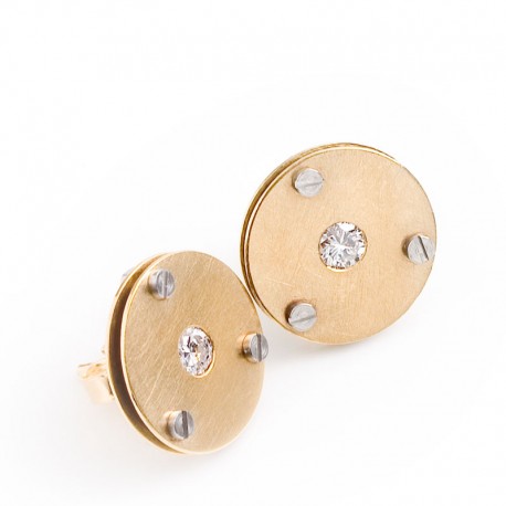 Ohrstecker, 750- Gold, Brillanten