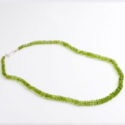 Necklace, peridot, 925- silver