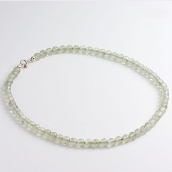 Kette, Prehnit, 925- Silber