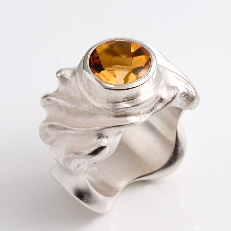  Ring, 925 silver, citrine