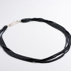 Necklace / bracelet, hematin, 925- silver