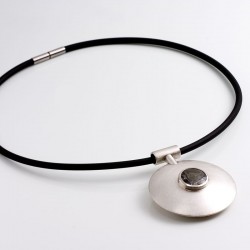  Pendant, 925 silver, rutile quartz