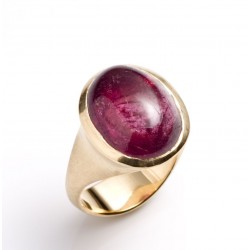 Ring, 750 gold, pink tourmaline