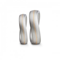 Mokume-Gane wedding rings