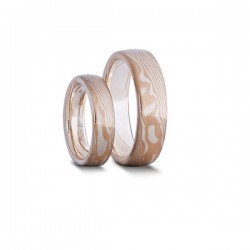 Mokume-Gane wedding rings
