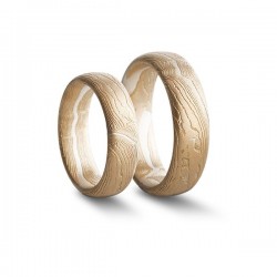 Mokume-Gane wedding rings