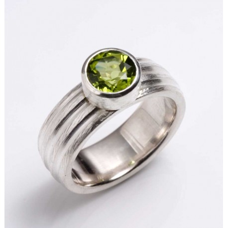 Ring, 925- Silber, Peridot