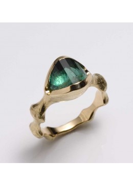 Ring, 750 gold, tourmaline