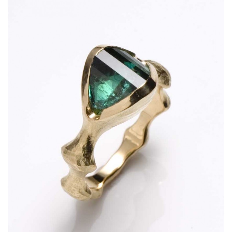 Ring, 750 gold, tourmaline