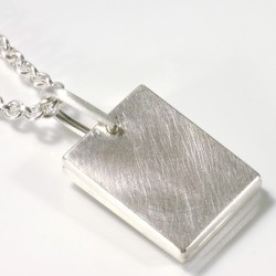  Pendant, 925 silver, square medallion