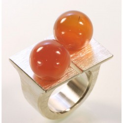Ring, 925- Silber, Karneol