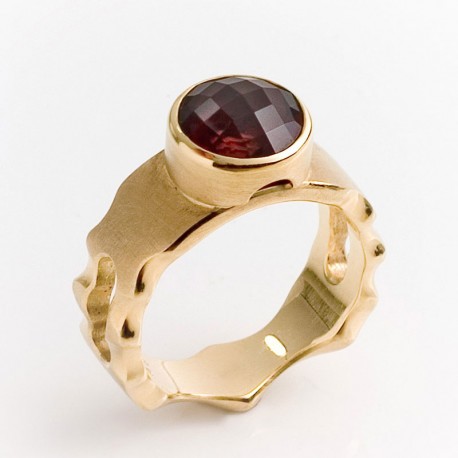 Maharaja ring, 750 gold, pink tourmaline