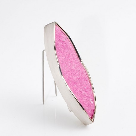  Brooch / pendant, 925 silver, cobalt calcite