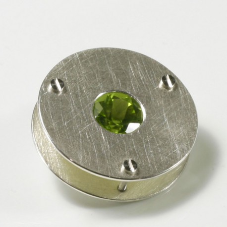 Anhänger, 925- Silber, Peridot