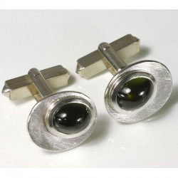 Cufflinks, 925 silver, tourmalines