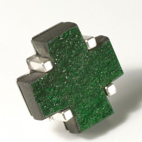 Badge, 925- silver, Uwarowith cross
