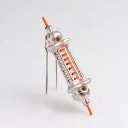  Temple brooch, 925 silver, plastic