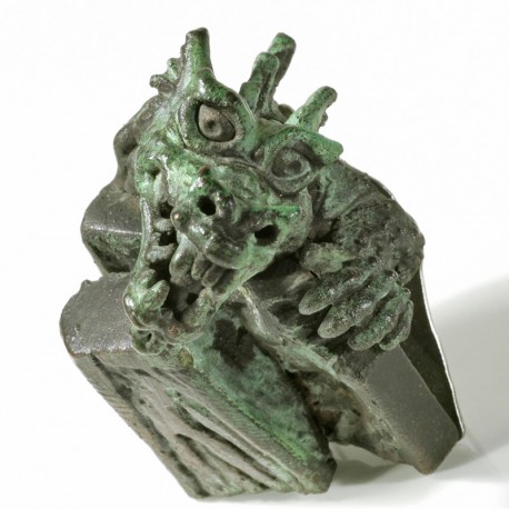 Drachen Brosche, Kupfer, Stahl