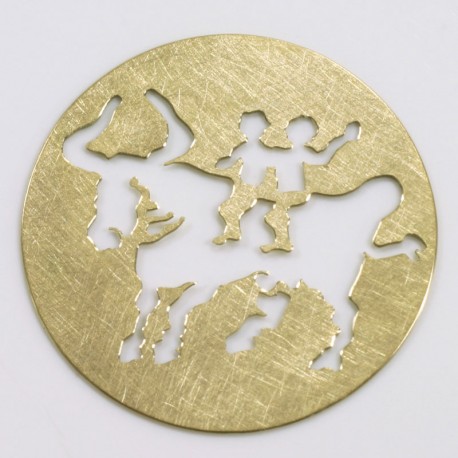 Plakette, 750- Gold