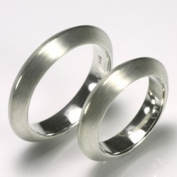  Triangular wedding rings, 925 silver