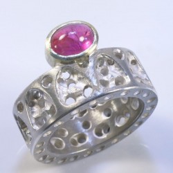 Ring, 925- Silber, Turmalin