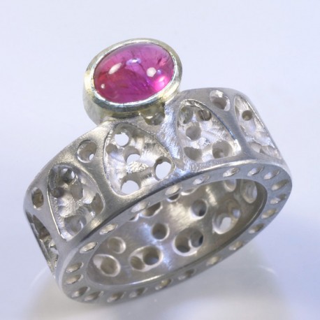 Ring, 925- Silber, Turmalin