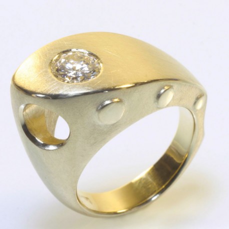 Schiffring, 750- Gold, Brillant