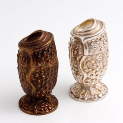  Pepper and salt shakers, 925 silver and bronze