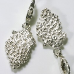 Charm Anhänger Weintraube, 925- Silber