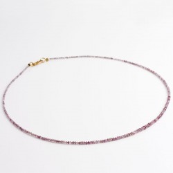 Necklace, diamond, natural rose, 750- gold