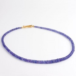 Kette, Tansanit, 750- Gold