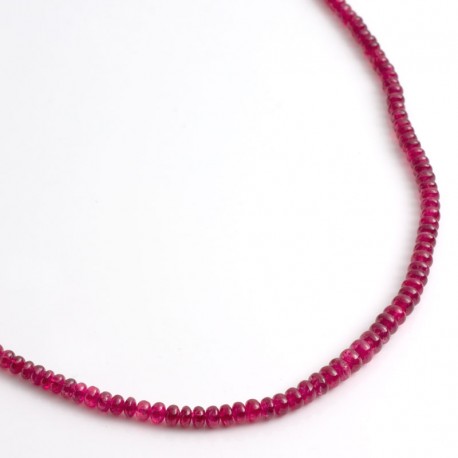 Kette, roter Spinell, 750- Gold