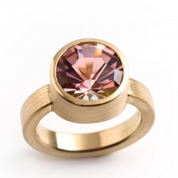 Ring, 750- Gold, rosa Turmalin
