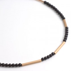 Kette, Onyx, 750- Gold