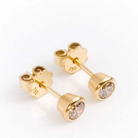  Stud earrings, 750 gold, brilliant-cut diamonds